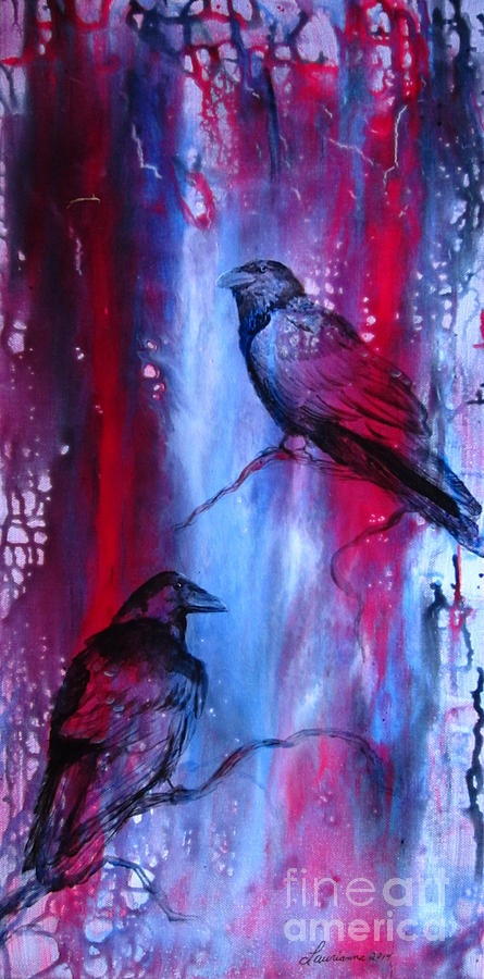 Dark Wings #1 Painting by Laurianna Taylor