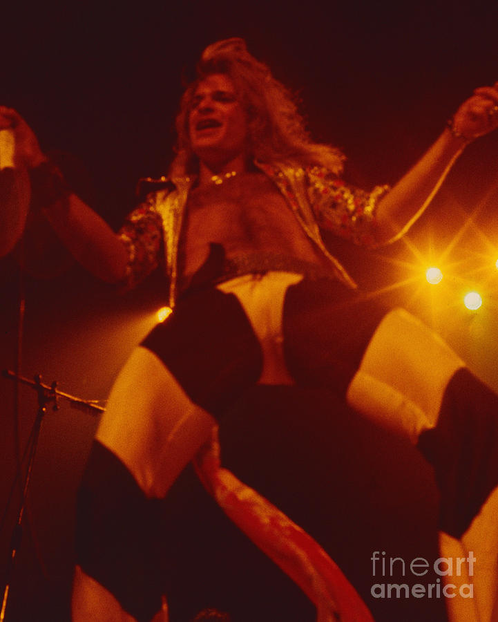 Van Halen Photograph - David Lee Roth - Van Halen at the Oakland Coliseum 12-2-1978 Rare Unreleased #1 by Daniel Larsen