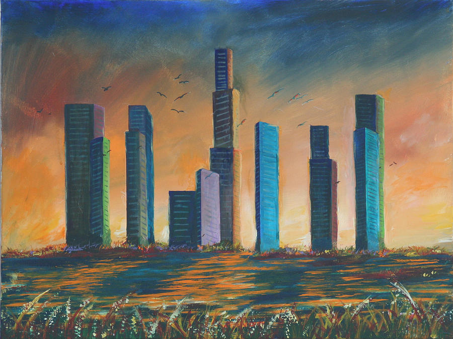 Cityscapes Painting - Dawns Early Light #2 by Gail Daley