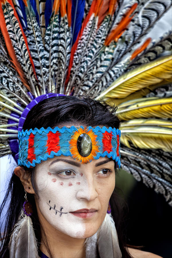 Day of the Dead El Museo del Barrio NYC 2014 Female Dancer #1 Photograph by Robert Ullmann
