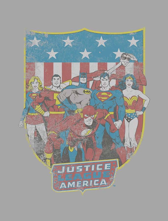 Superhero Digital Art - Dc - Jla American Shield #1 by Brand A