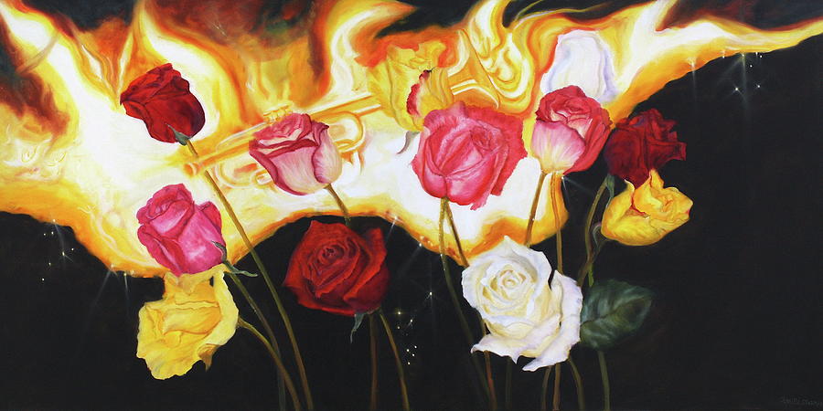 Rose Painting - Death Swallowed up in Victory by Jeanette Sthamann