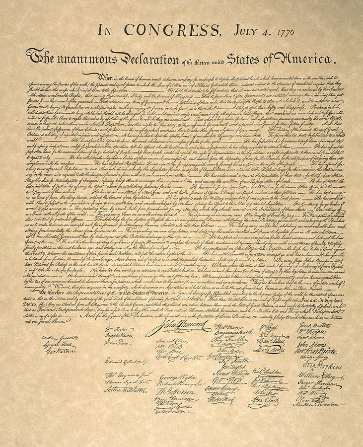 Declaration Of Independence #1 Photograph by Granger