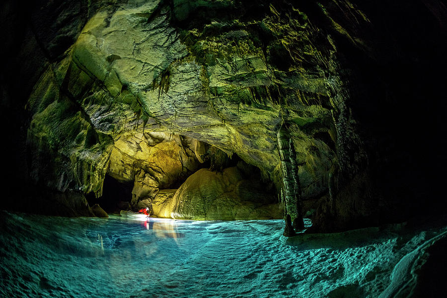 Nature Photograph - Deep Underground Cave Exploration #1 by Matjaz Slanic