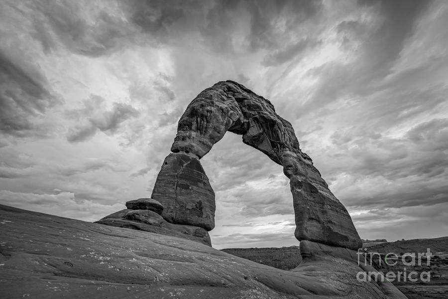 Delicate Arch BW #1 Photograph by Michael Ver Sprill