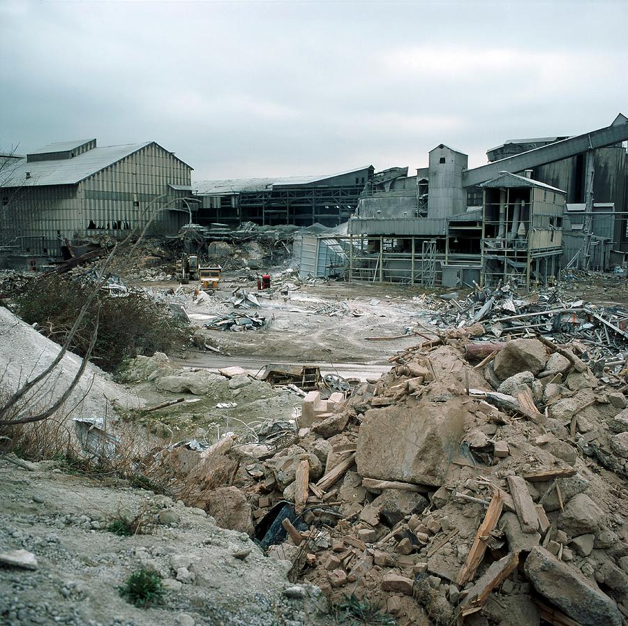 Demolition Of Disused Cement Works #1 Photograph by Robert Brook ...