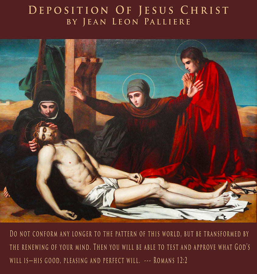 Jesus Christ Digital Art - Deposition Of Jesus Christ #1 by Jean Leon Palliere 