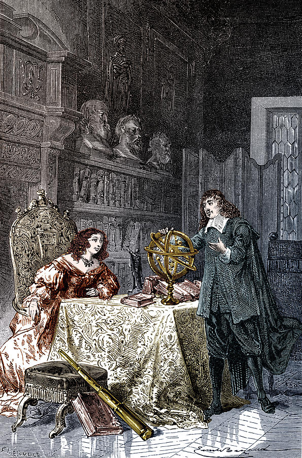 Descartes Teaching Queen Christina, 1649 #1 Photograph by Science Source