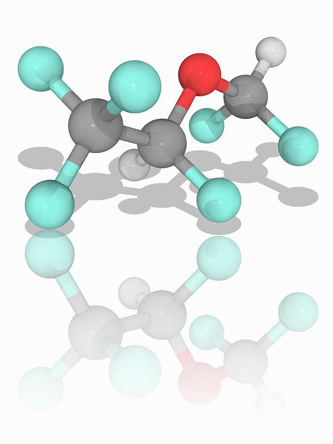 Desflurane Organic Compound Molecule #1 Photograph by Laguna Design/science Photo Library