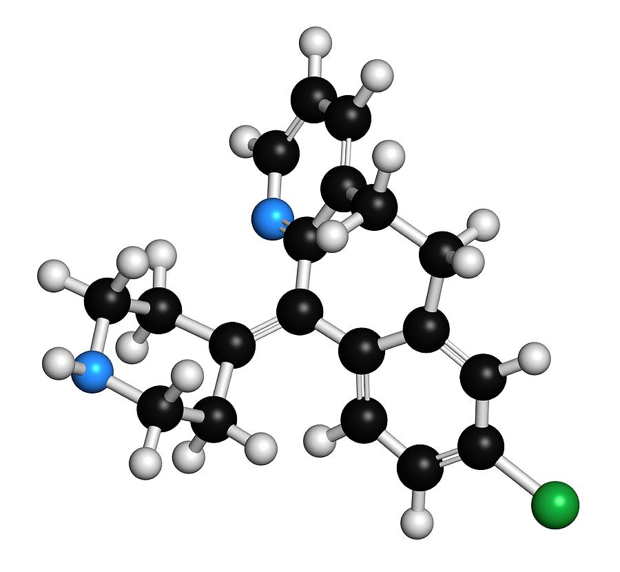 Antihistamine Photograph - Desloratadine Antihistamine Drug Molecule #1 by Molekuul