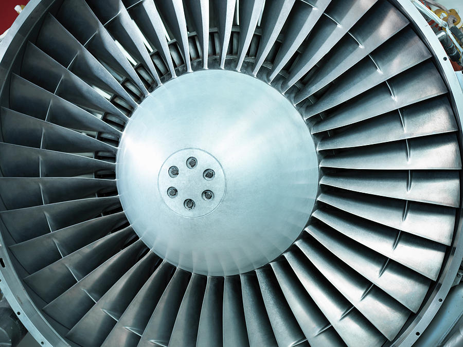 Detail View Of Jet Engine Of Airplane #1 Photograph by Monty Rakusen