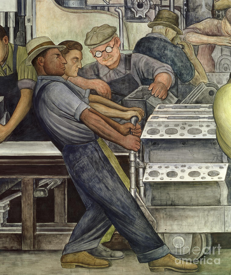 Diego Rivera Painting - Detroit Industry   north wall by Diego Rivera