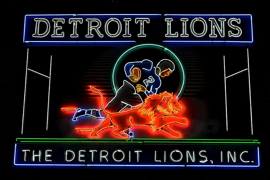 Detroit Photograph - Detroit Lions Football #1 by Frozen in Time Fine Art Photography