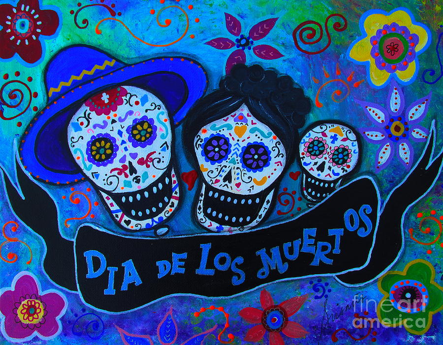 Dia De Los Muertos Familia #1 Painting by Pristine Cartera Turkus