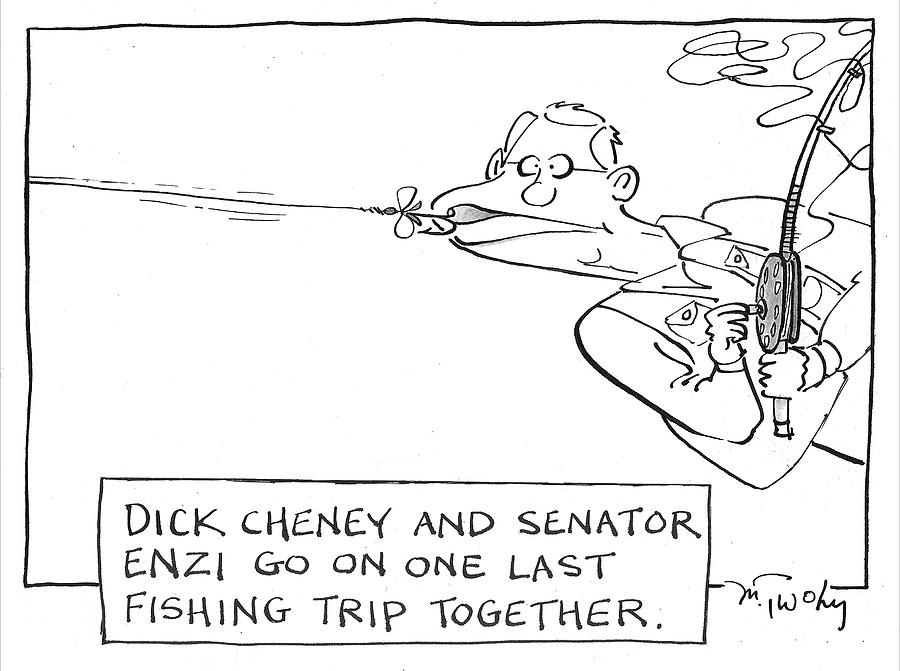 Dick Cheney And Senator Enzi Go On One Last Drawing by Mike Twohy