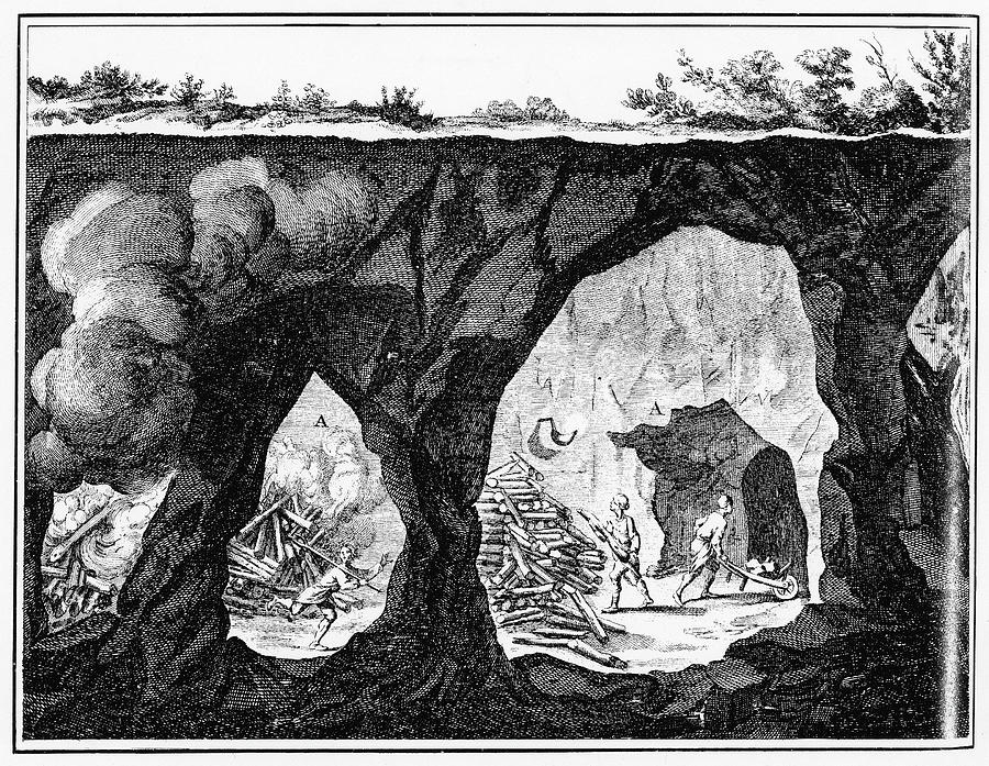 Diderot Underground Mine #1 Painting by Granger
