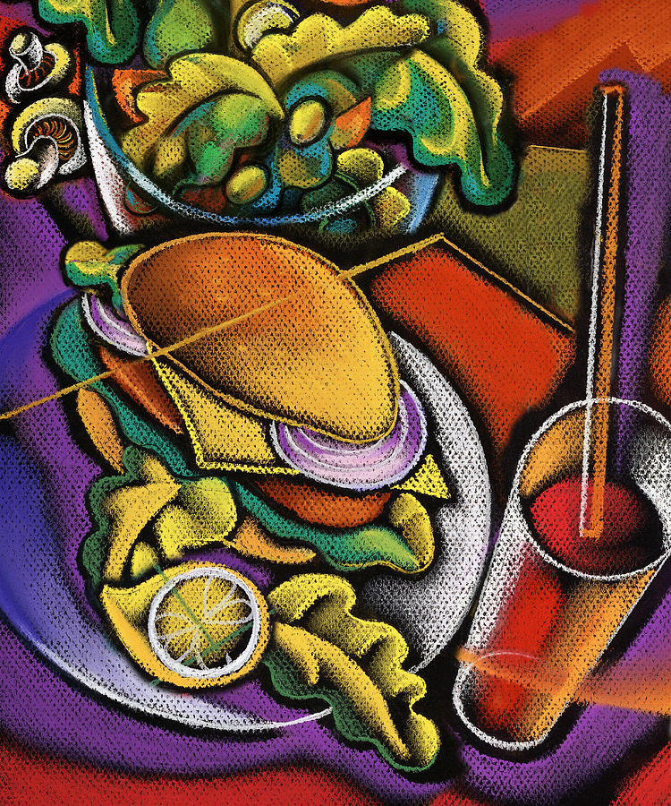 Food And Beverage Painting by Leon Zernitsky