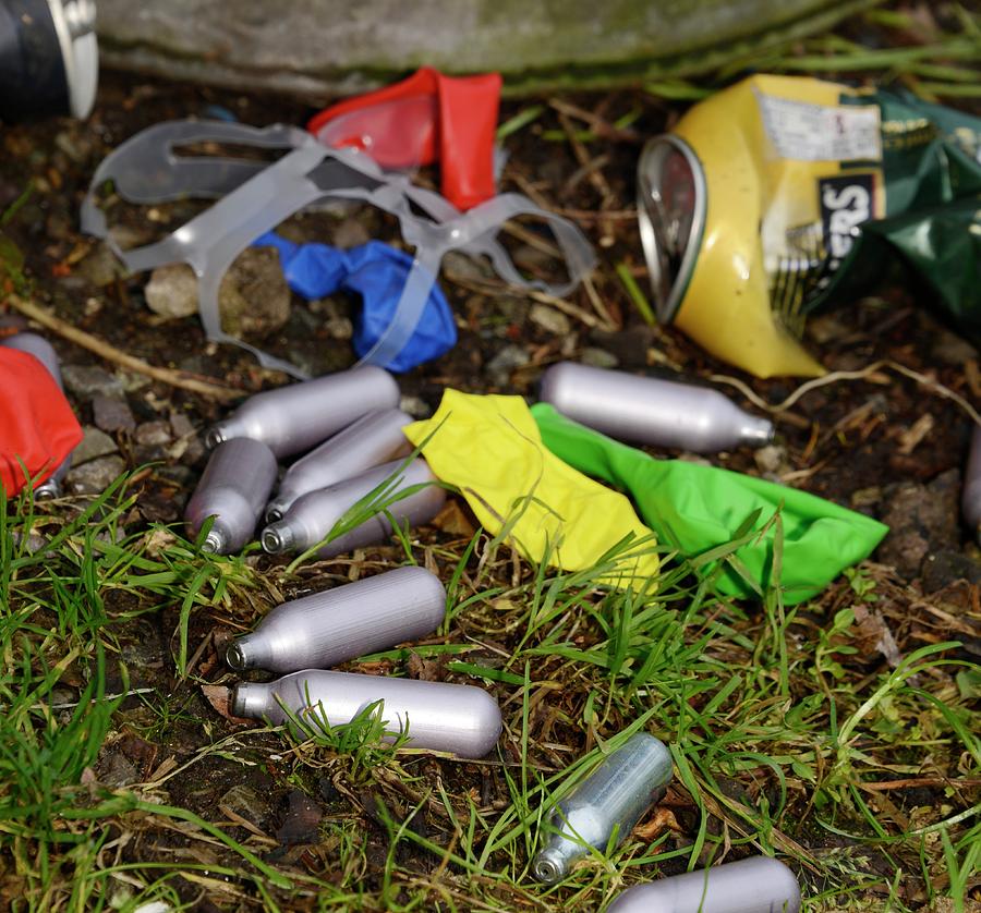 Discarded Laughing Gas Capsules Photograph by Cordelia Molloy - Fine ...