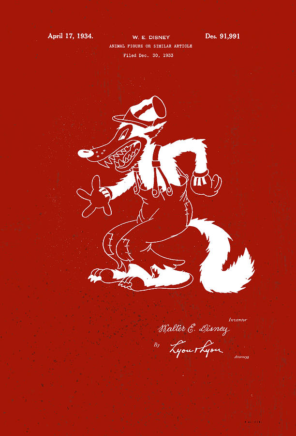 Disney Big Bad Wolf #1 Digital Art by Marlene Watson
