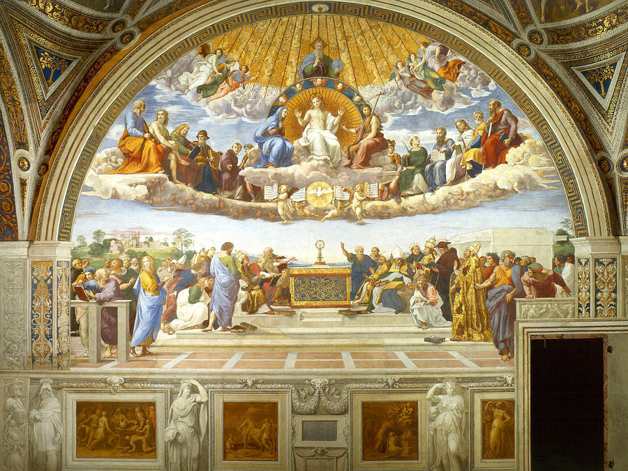Disputation of Holy Sacrament #2 Painting by Raphael