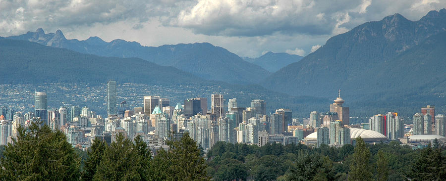 Distant view of Vancouver British Columbia. #1 Photograph by Rob Huntley