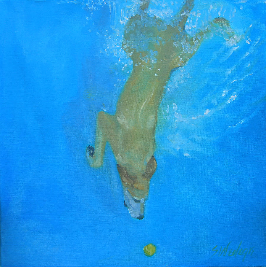 Dive #2 Painting by Sheila Wedegis