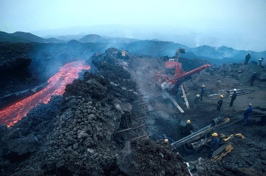 Diverting Lava Flow #1 Photograph by Gianni Tortoli - Pixels