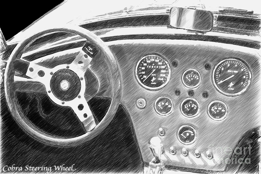 DN-Cobra Oldtimer Steering Wheel #2 Photograph by Heiko Koehrer-Wagner