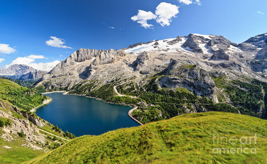 Dolomiti - Fedaia lake and Marmolada mount #1 Photograph by Antonio Scarpi