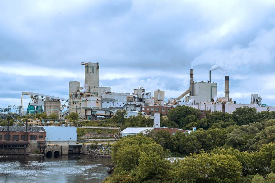 Domtar paper mill in town of Espanola Ontario Canada #1 Photograph by Marek Poplawski