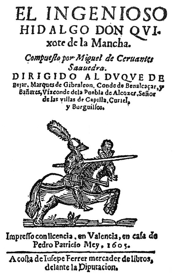 Don Quixote Title Page #1 Painting by Granger Don Quixote Title Page #1 Painting by Granger