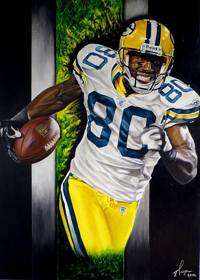 Donald Driver Original Painting Painting by Dan Troyer - Fine Art America