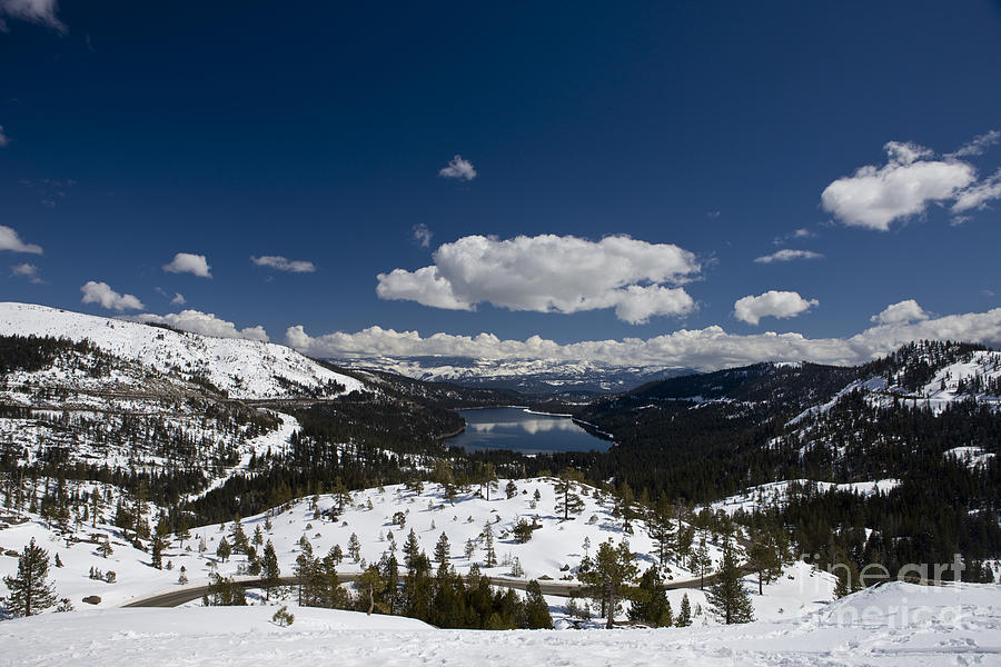 Donner Lake Donner Pass with snow Photograph by Jason O Watson Fine Art America