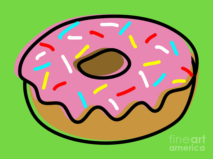 Cake Digital Art - Donut #1 by Shawn Hempel