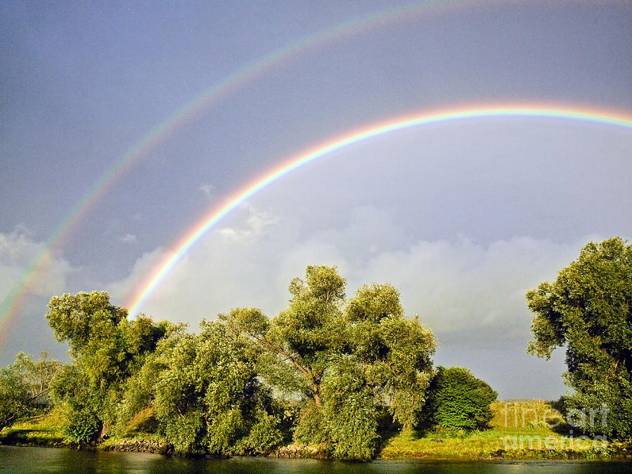 Nature Photograph - Double rainbow #2 by Howard Stapleton