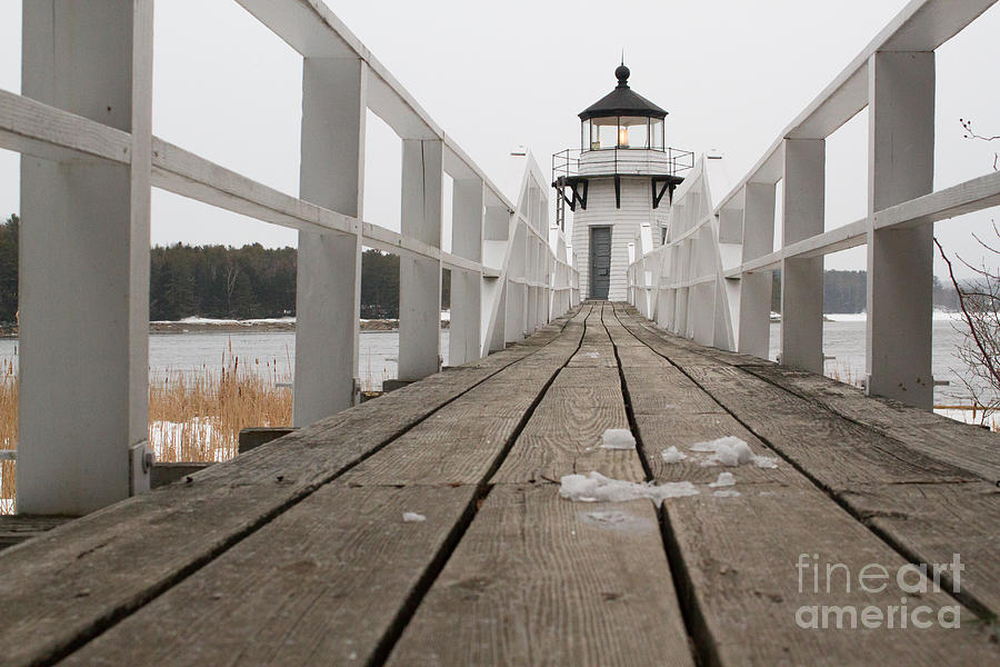 Winter Photograph - Doubling Point Lighthouse #1 by Denise Lilly