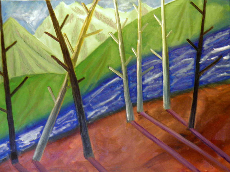 Down By The River #2 Painting by Ida Eriksen
