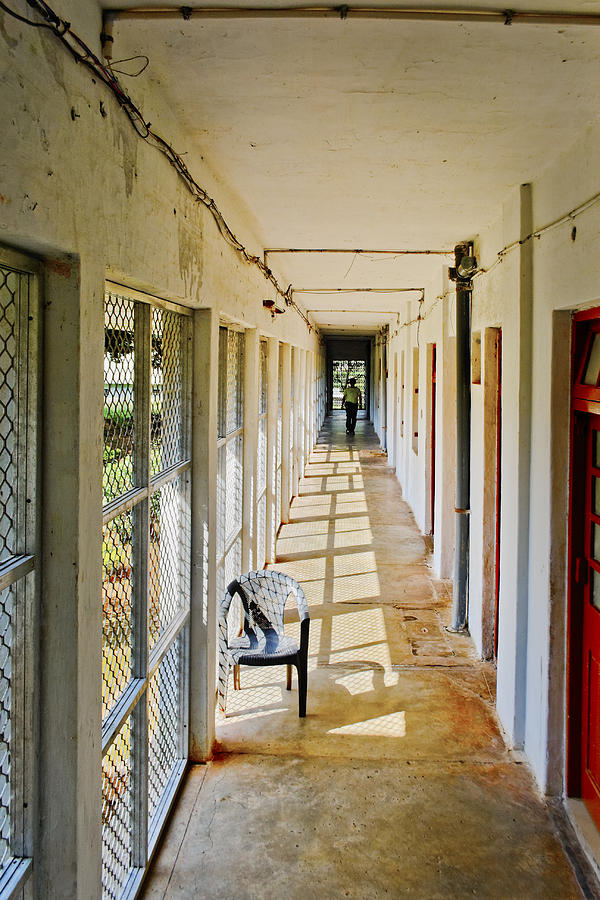 Architecture Photograph - Down the corridor to Garden Chair #1 by Kantilal Patel