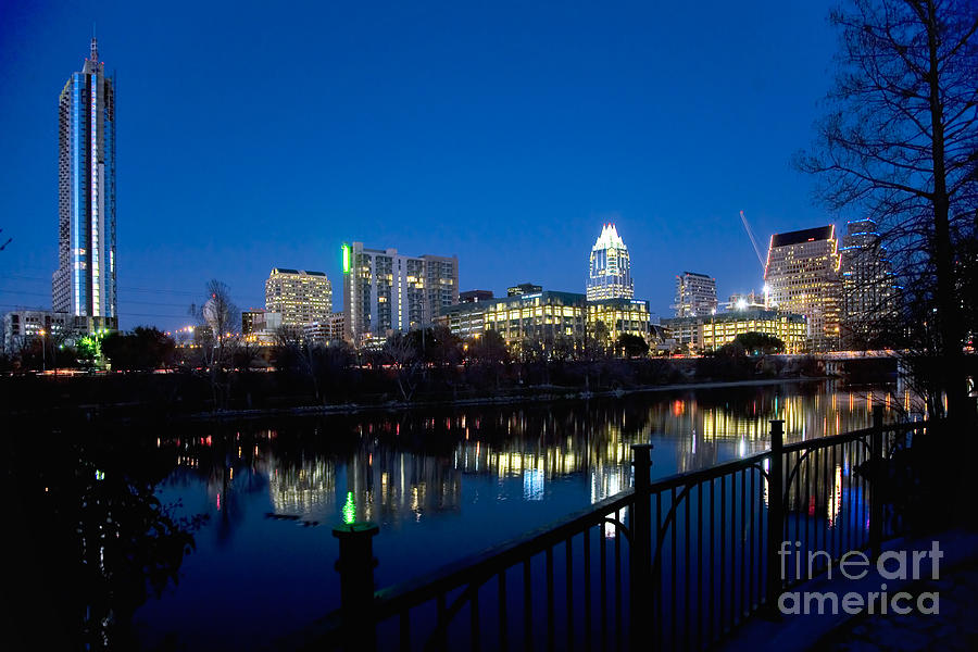 Austin Photograph - Downtown at dusk #1 by Bill Cobb