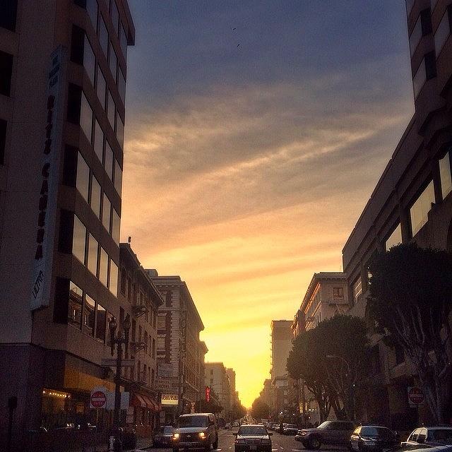 Car Photograph - Downtown San Francisco Sunsets #1 by Karen Winokan