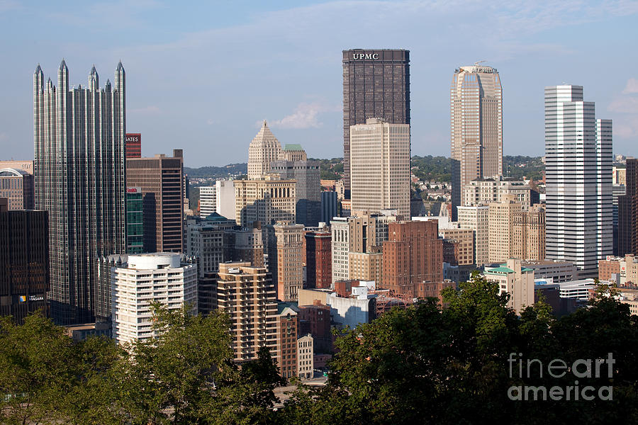 Pittsburgh Photograph - Downtown Skyline of Pittsburgh Pennsylvania #1 by Bill Cobb