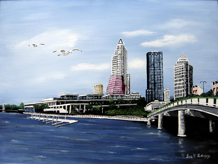 Downtown Tampa Painting by Luis F Rodriguez