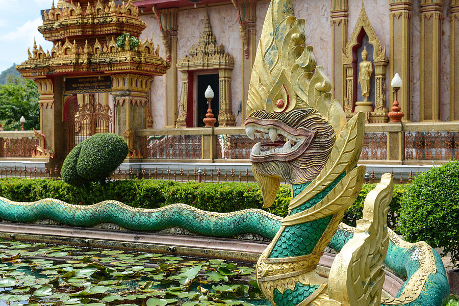 Dragon at Wat Chalong in Phuket #1 Photograph by Brandon Bourdages