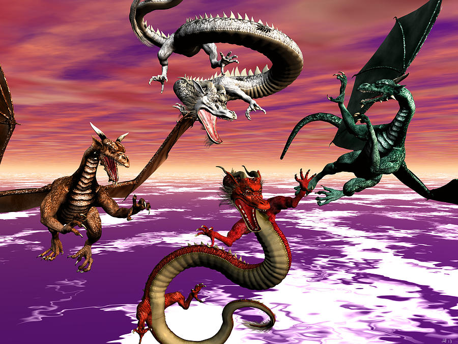 Dragon Attack #1 Digital Art by Michele Wilson
