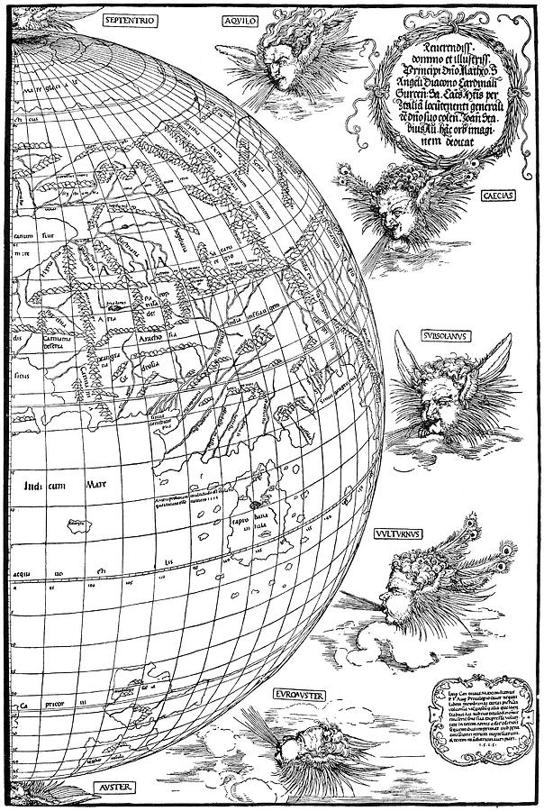 Durer Globe, C1512-1515 #1 Drawing by Albrecht Durer