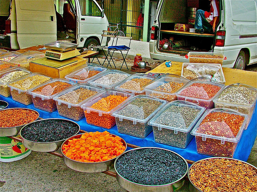 Dried Fruits Plus Grains and Nuts in Antalyas Market-Turkey #1 Photograph by Ruth Hager