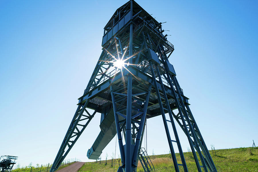 Drilling Rig Against A Clear Blue Sky #1 Photograph by Wladimir Bulgar/science Photo Library