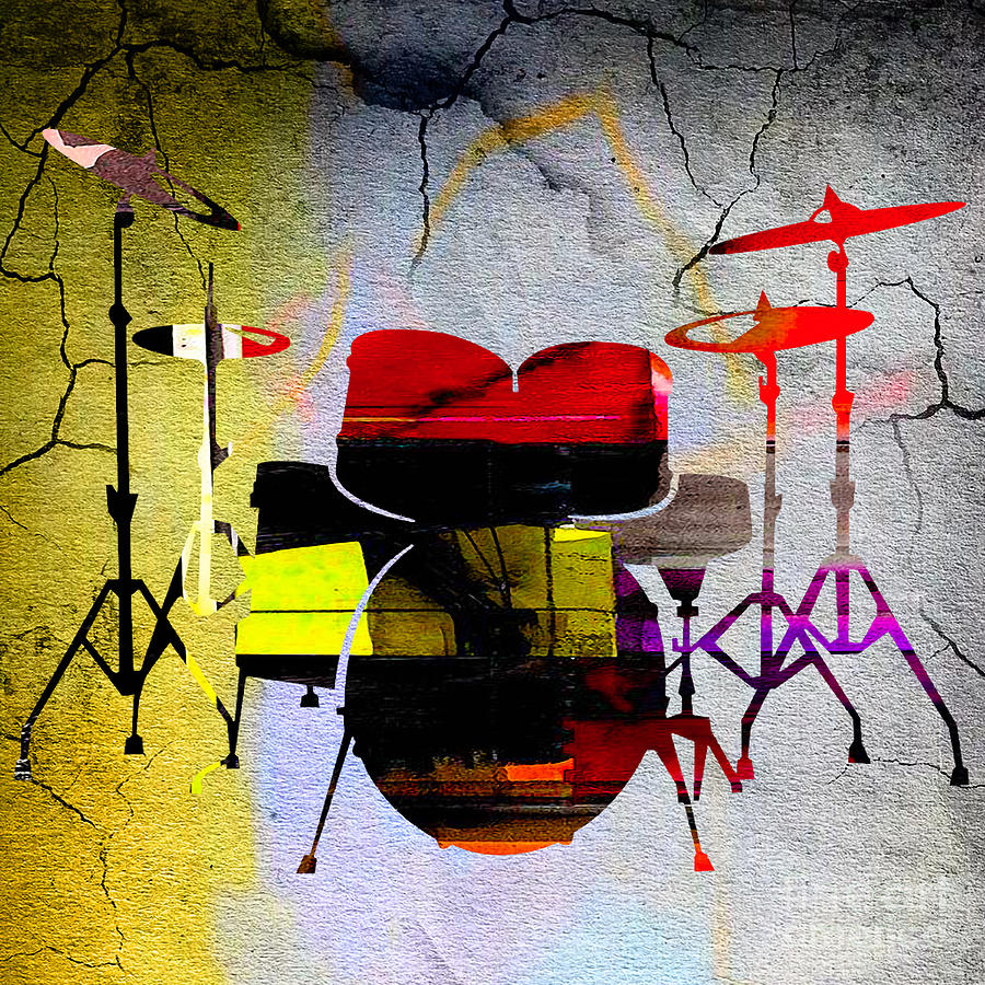 Drums #5 Mixed Media by Marvin Blaine