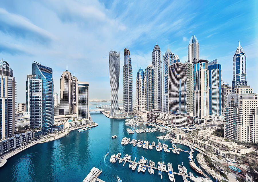 Dubai Marina City Skyline in the United Arab Emirates #1 Photograph by Easyturn
