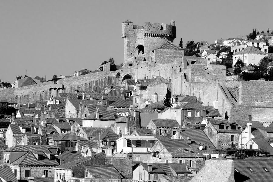 Dubrovnik Black And White Detail Photograph